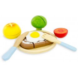 petit repas à découper en bois avec scratch. jouets Ulysse