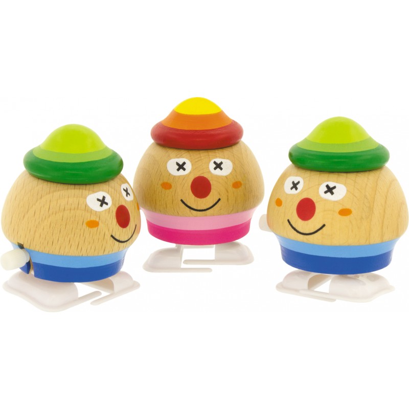 petit clown en bois décoration lot de 3 Ulysse Ce