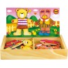 A encastrer Puzzle bois 36 pièces Couple oursons