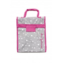 sac à gouter en tissu imprimé rose étoilé BBandCo